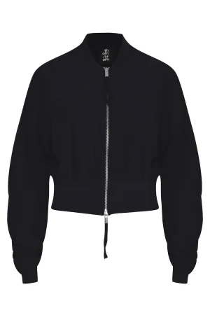 Thom Krom Cropped Bomber - Black
