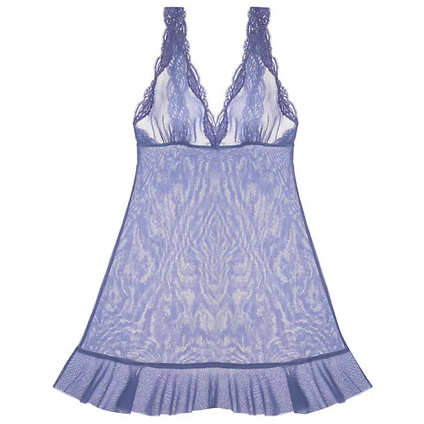 Tulle with Lace Ruffle Hem Chemise