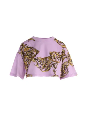 Versace Jeans Couture Barocco Print Cropped T-Shirt