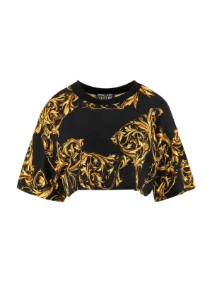 Versace Jeans Couture Barocco Print Cropped T-Shirt