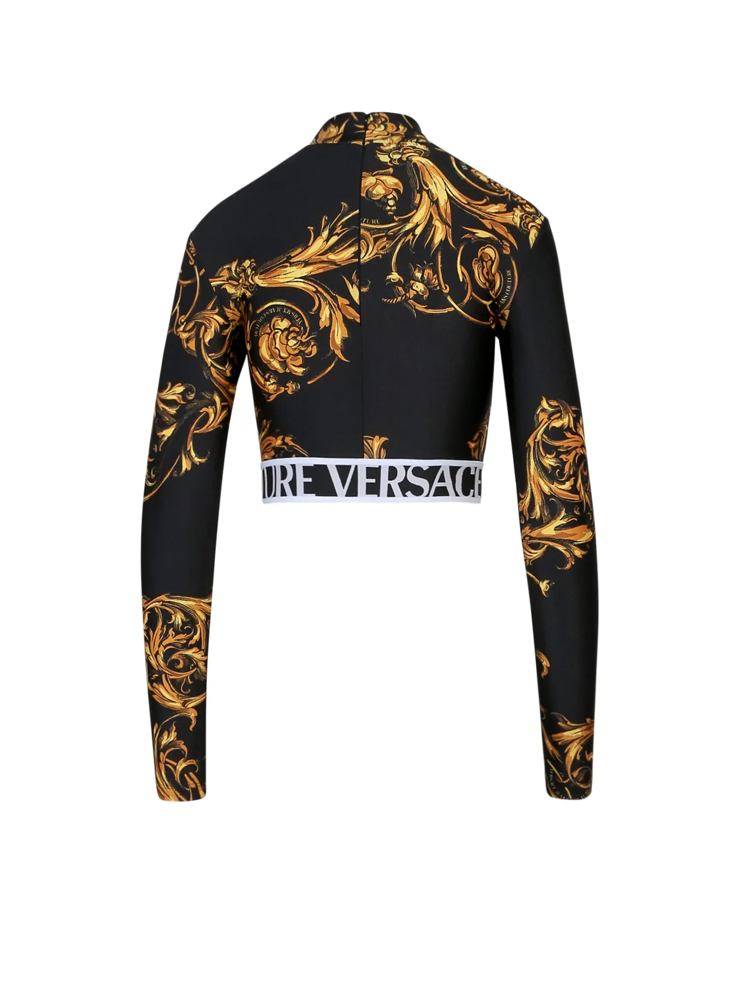 Versace Jeans Couture Baroque Print Cropped Top