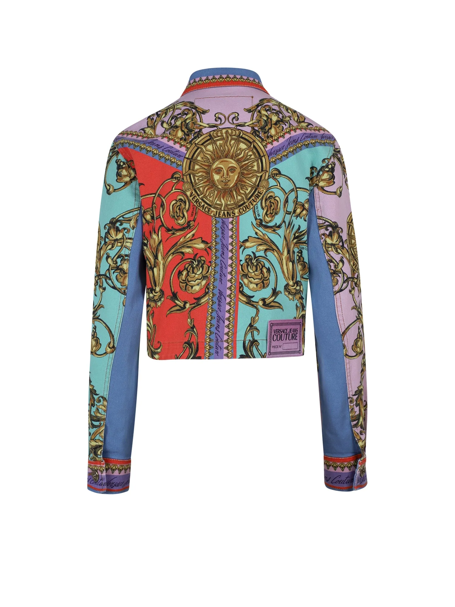 Versace Jeans Couture Garland Sun Cropped Denim Jacket