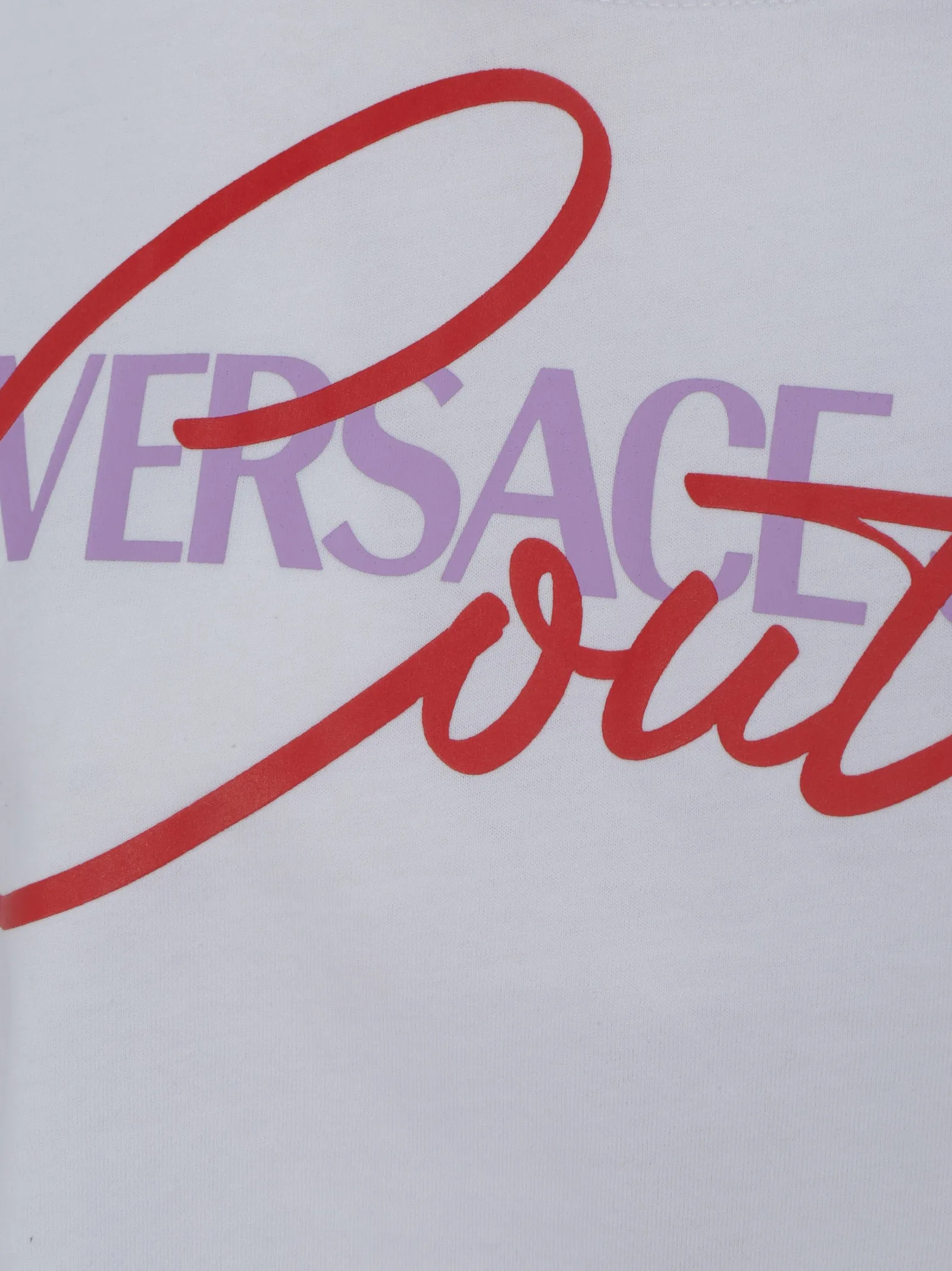 Versace Jeans Couture Logo Printed Cropped T-Shirt