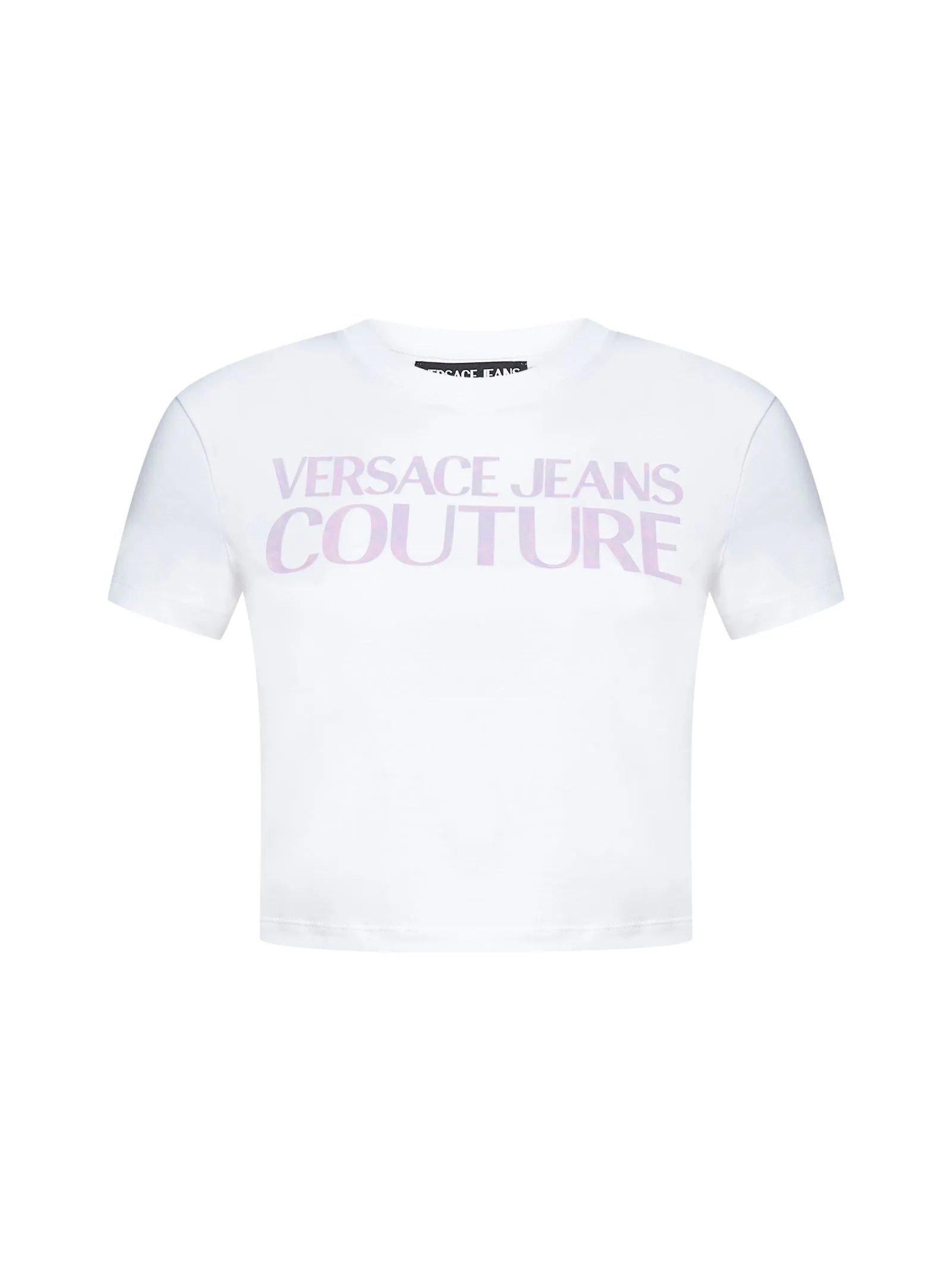 Versace Jeans Couture Logo Printed Cropped T-Shirt