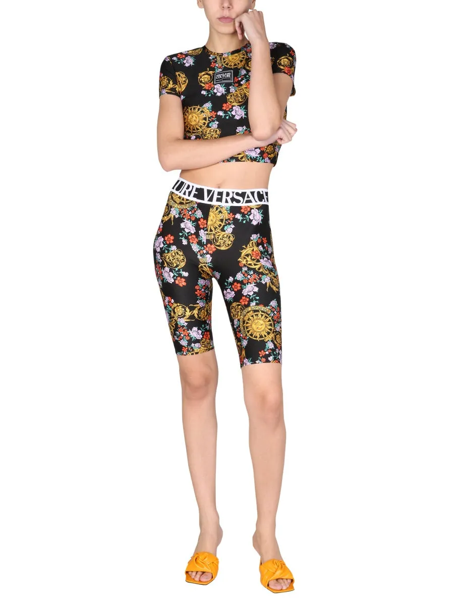 Versace Jeans Couture Printed Cropped T-Shirt