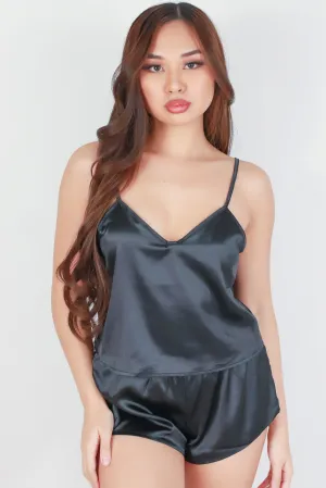 WAKE ME UP SATIN 2 PIECE PAJAMA SET