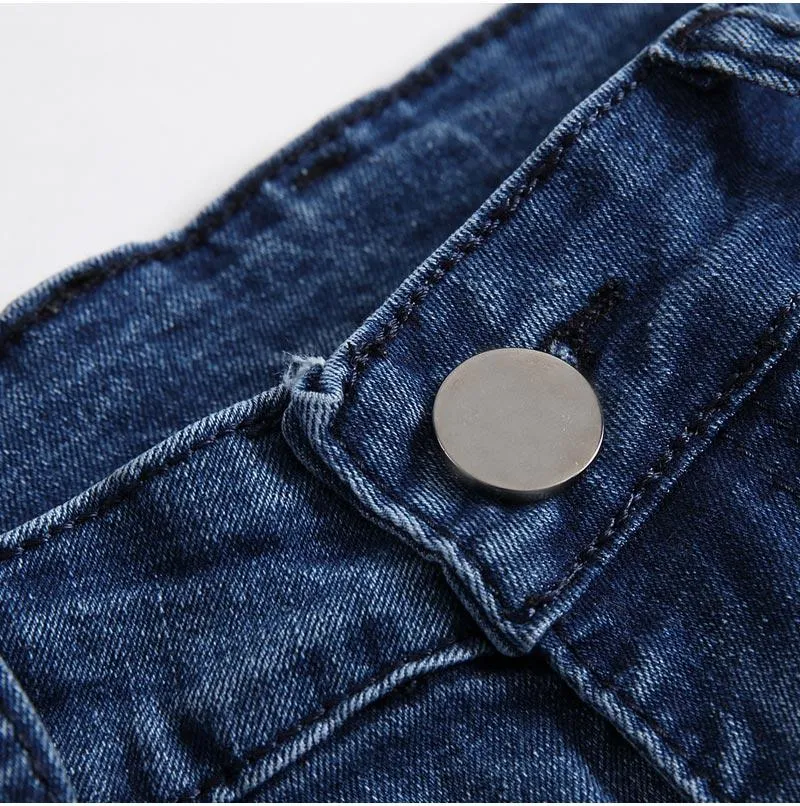 West Louis™ Denim Ripped Slim Jeans
