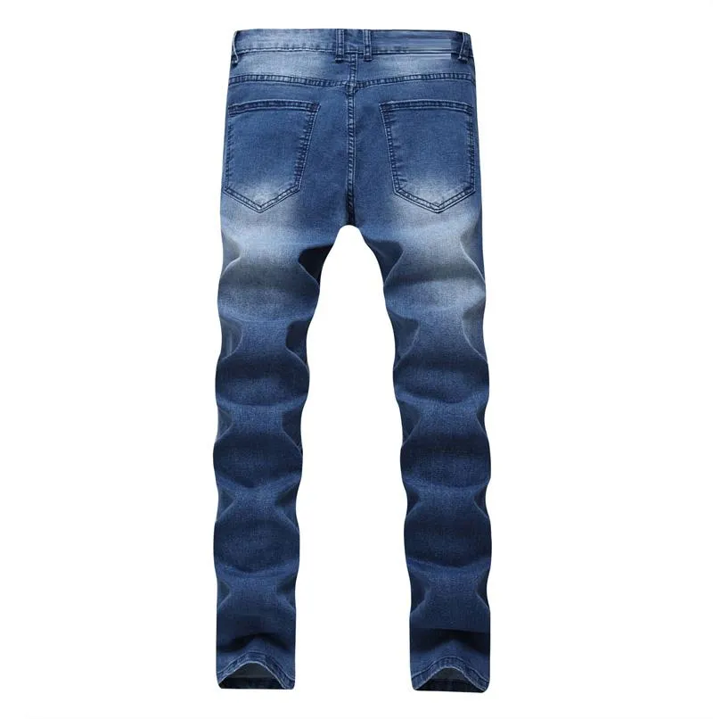 West Louis™ Denim Ripped Slim Jeans
