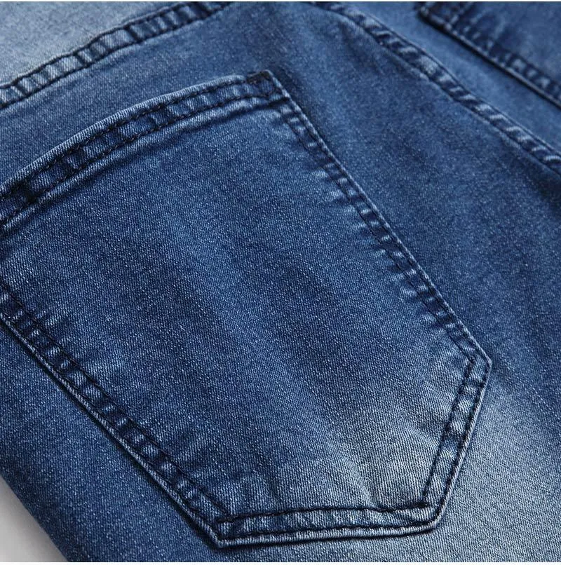 West Louis™ Denim Ripped Slim Jeans