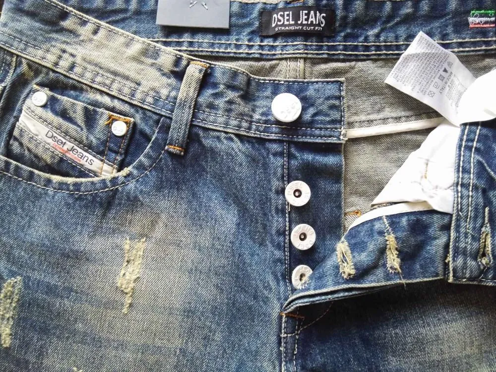 West Louis™ Italian Straight Fit Ripped Jeans