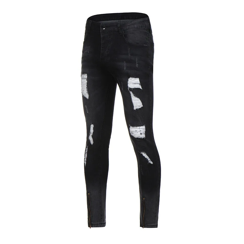 West Louis™ Ripped Freyed Slim Fit Jeans