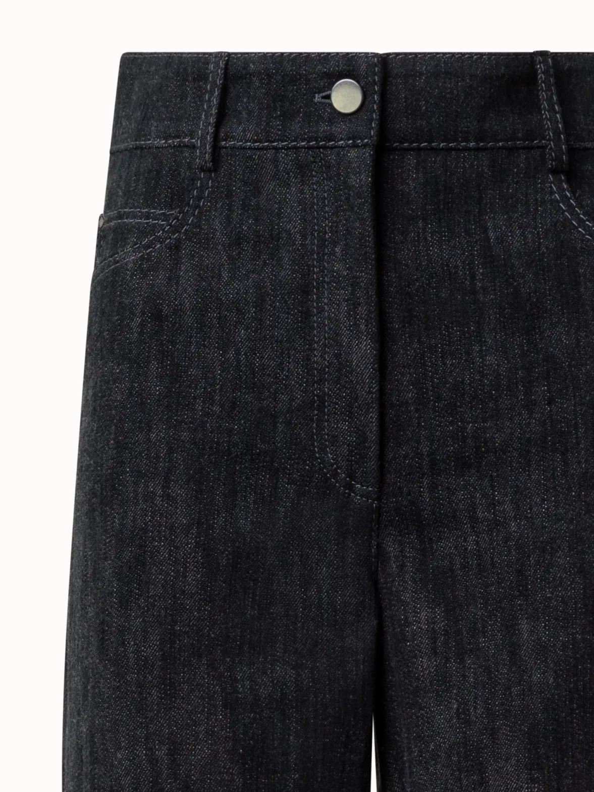 Wide Cotton Wool Denim Pants