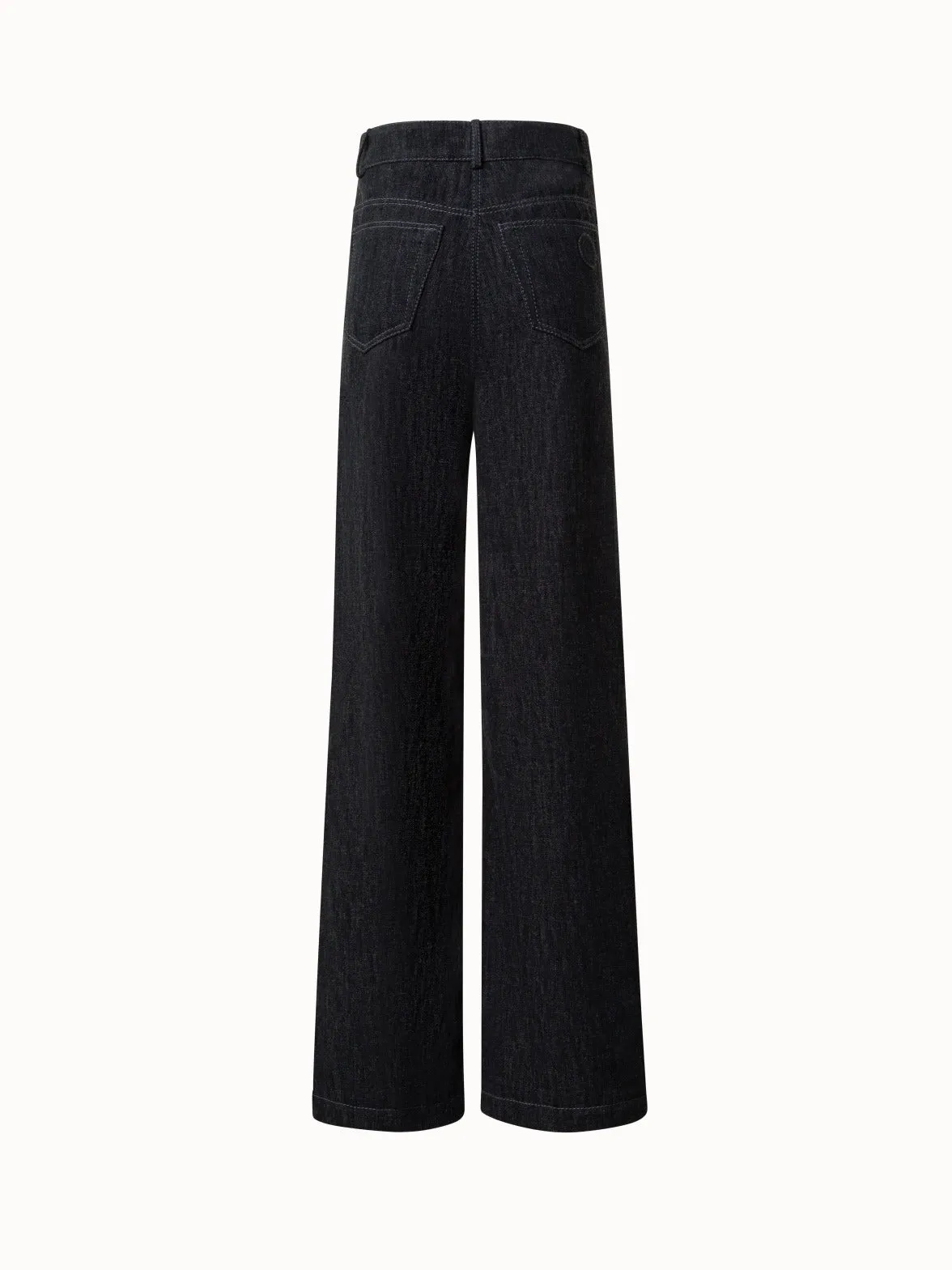 Wide Cotton Wool Denim Pants