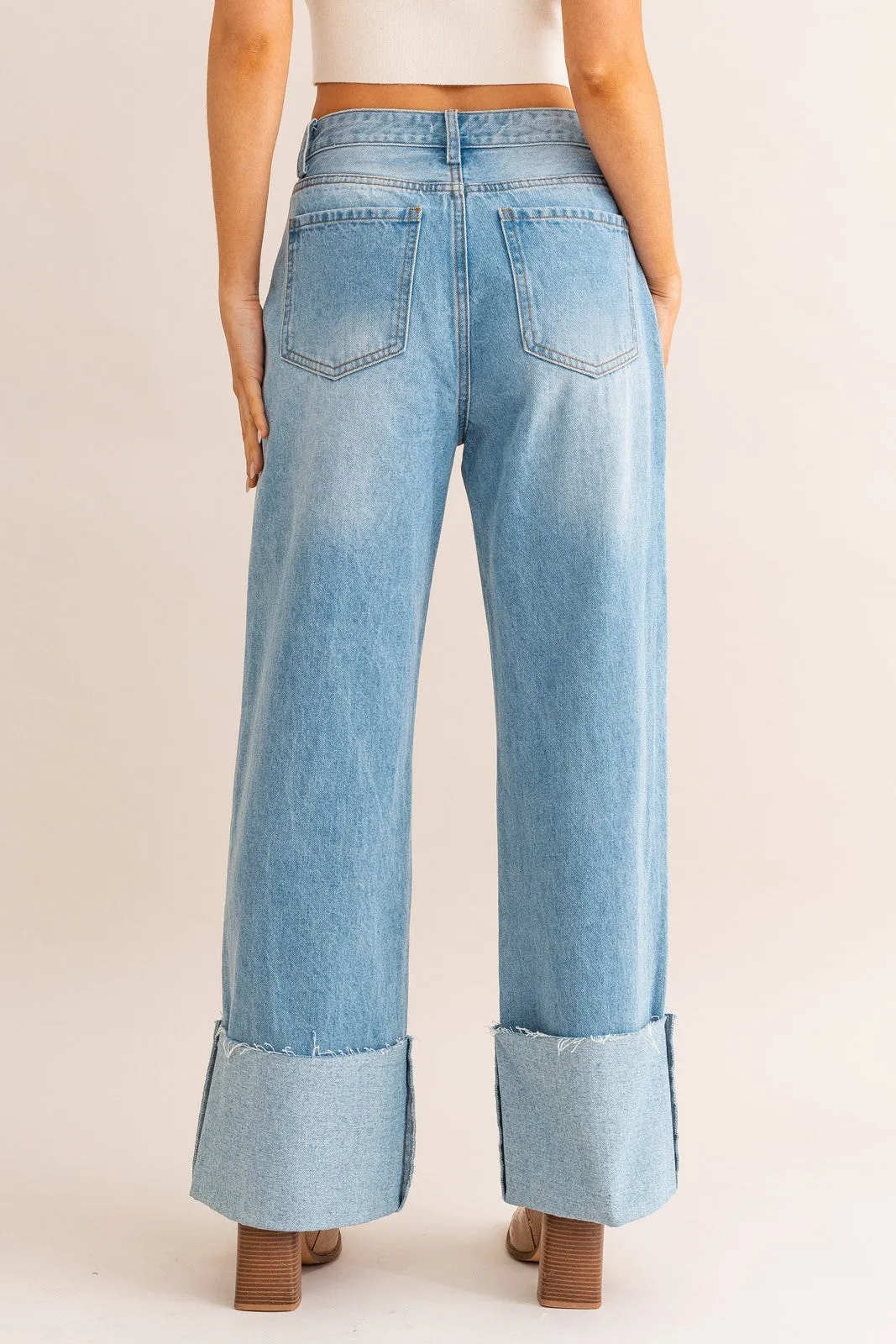 WIDE CUFF JEANS