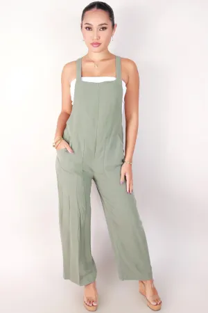 WIDE LEG LINEN OVERALLS