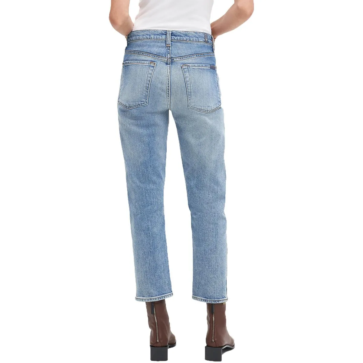 Womens Embroidered Denim Slim Jeans