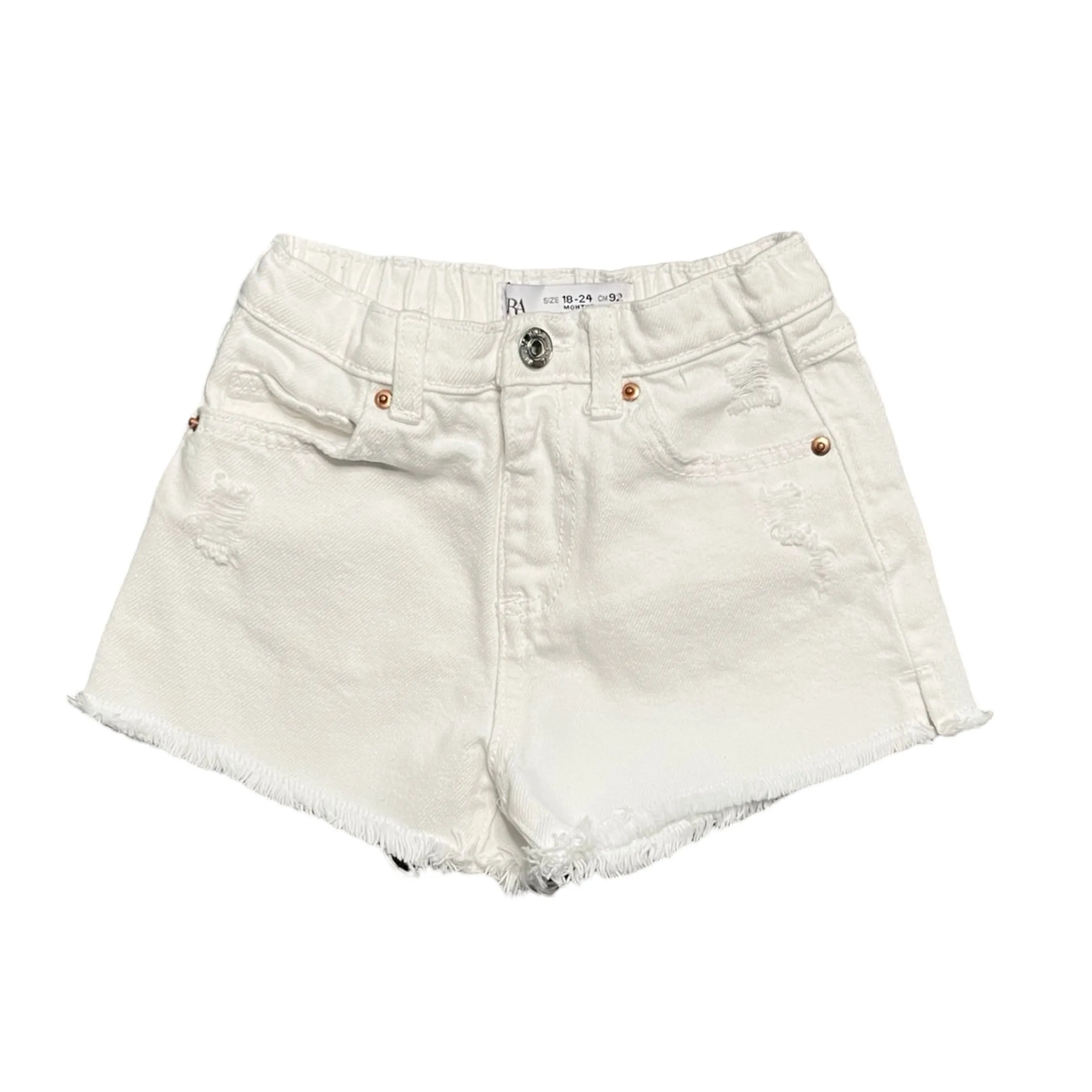 Zara White Denim Shorts