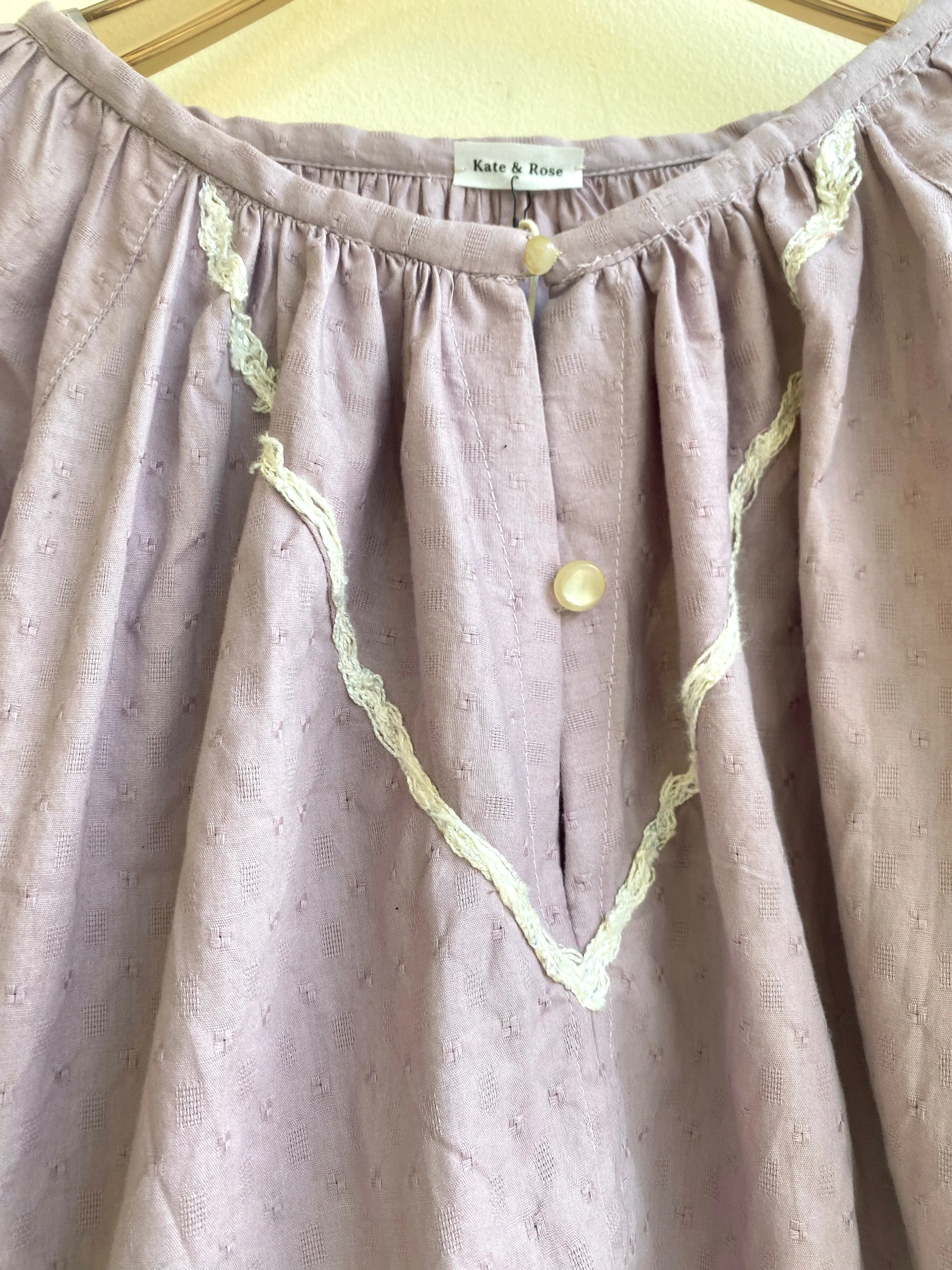 Zero Waste Lavender w/ Embroidered Detail Carpathian Top