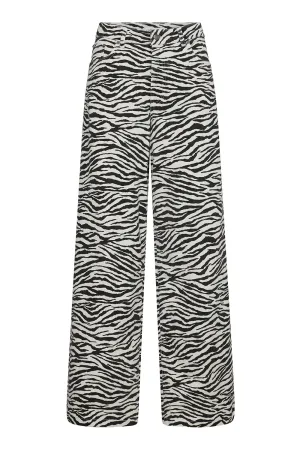 Zion Zebra Wide Pant | Bukser fra Co'couture